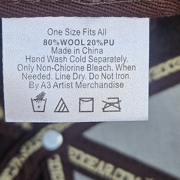 Wrangler NFR Las Vegas Limited Edition Baseball Cap 2016 Brown Wool Adjustable - Picture 9 of 9